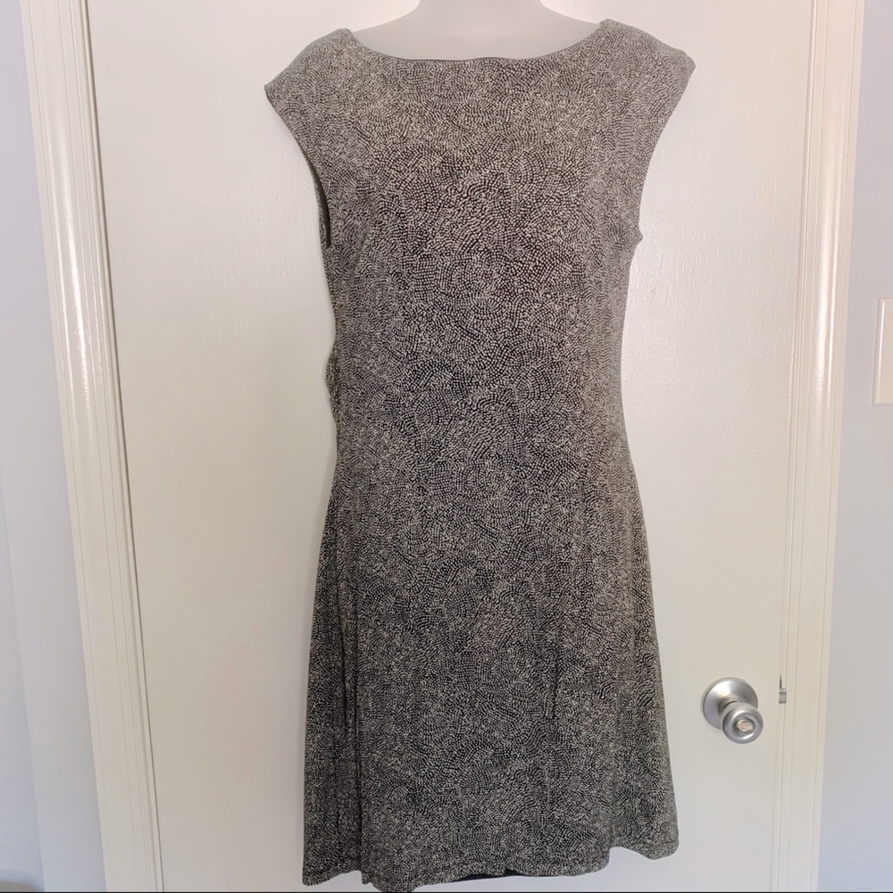 Loft Dress, Black with Cream Dots, Medium